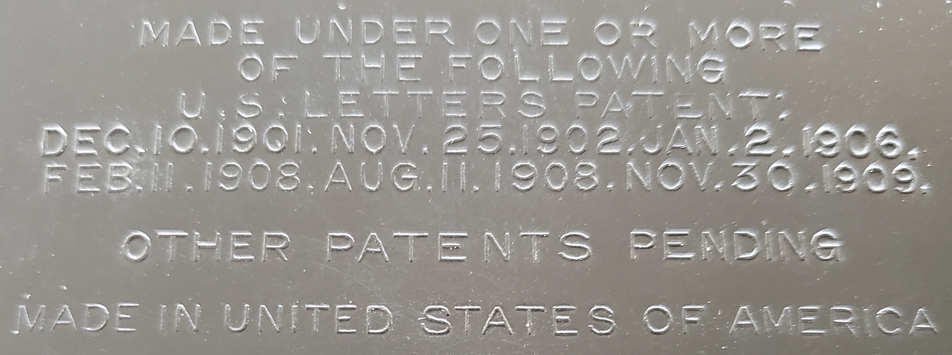 Record Patent Numbers 1920+